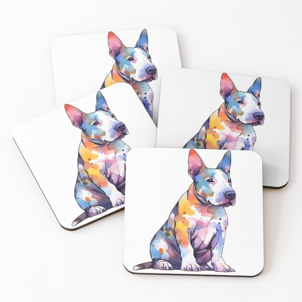 Artikelvorschau, Bullterrier | Farbenfrohes Aquarelldesign Nr. 6 entworfen und verkauft von MatsurexDesigns.