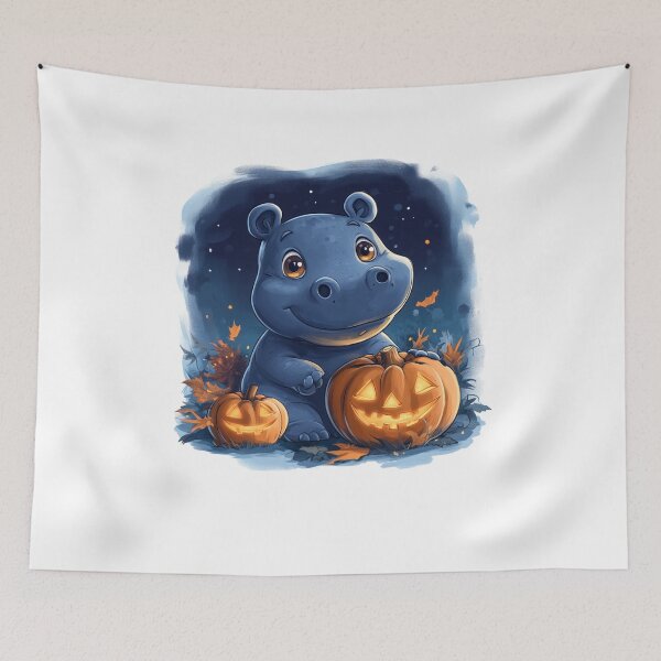 Item preview, Adorable Moo Deng in Halloween Cute Pygmy Hippo. designed and sold by No11DigitalArt.