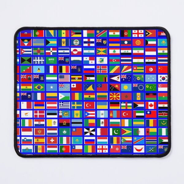 Item preview, Flags of the World All Countries Nations - Blue designed and sold by Divine Ease.