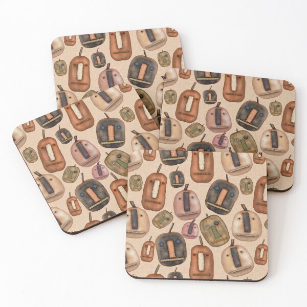 Item preview, Prim Pumpkins on Beige Linen Look Fabric designed and sold by CheriesArt.