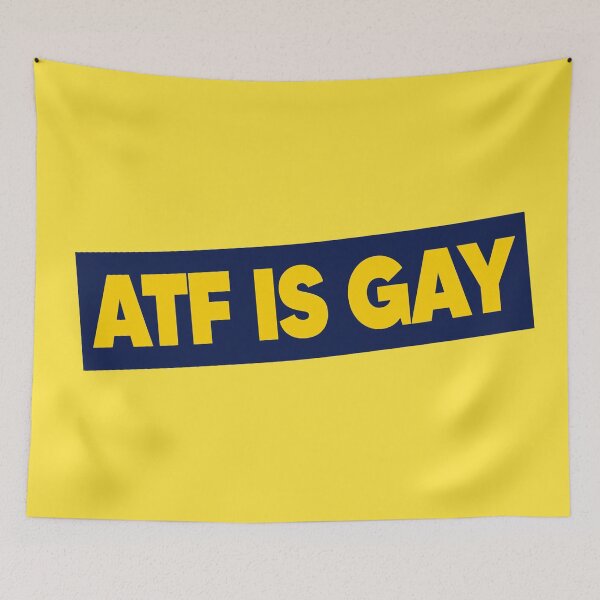 Item preview, ATF is Gay (banner) designed and sold by DefinedbyDesign.