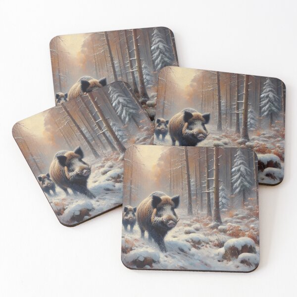 Item preview, Hogs in the snow designed and sold by PursuitOutdoors.