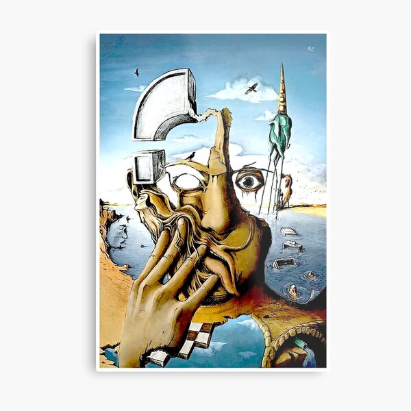 SELF PORTRAIT : Abstract Salvador Dali Print Metal Print