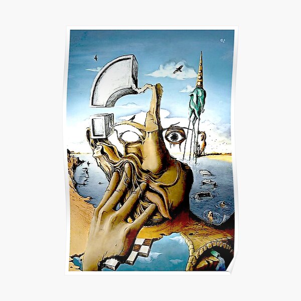 SELF PORTRAIT : Abstract Salvador Dali Print Poster