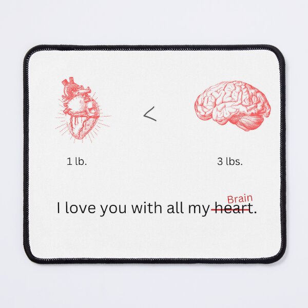Item preview, I love you with all my heart vs brain designed and sold by Science Store.