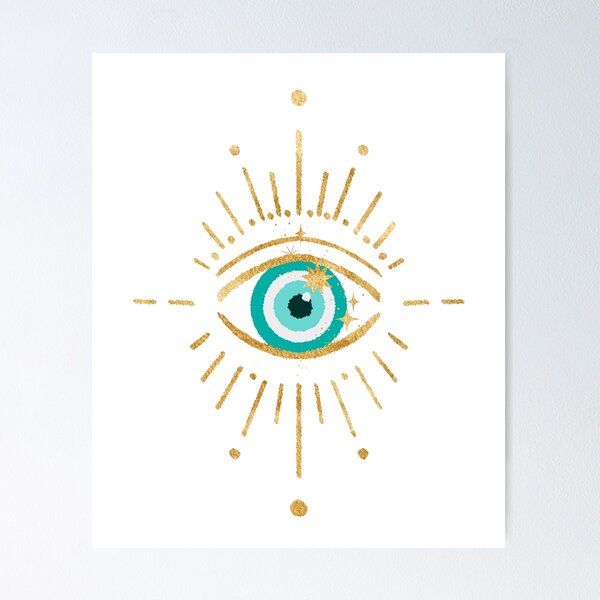Item preview, Elegant Evil Eye Design,Blue Evil Eye Symbol of Protection,Boho Blue Evil Eye Artwork,Trendy Blue Evil Eye,Spiritual Blue Evil Eye Wall Art designed and sold by InnaMGraphic.