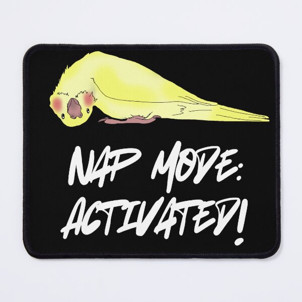 Item preview, Nap Mode: Activated! Cute Cockatiel designed and sold by InsanelyD.