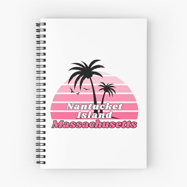 Item preview, Retro Nantucket Island Beach Massachusetts Palm Tree at Sunset Souvenirs designed and sold by karmdaf.