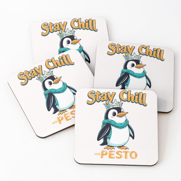 Item preview, Pesto the Penguin - Stay Chill with Pesto. Penguin chick. Lovably large penguin. designed and sold by bubblylive.