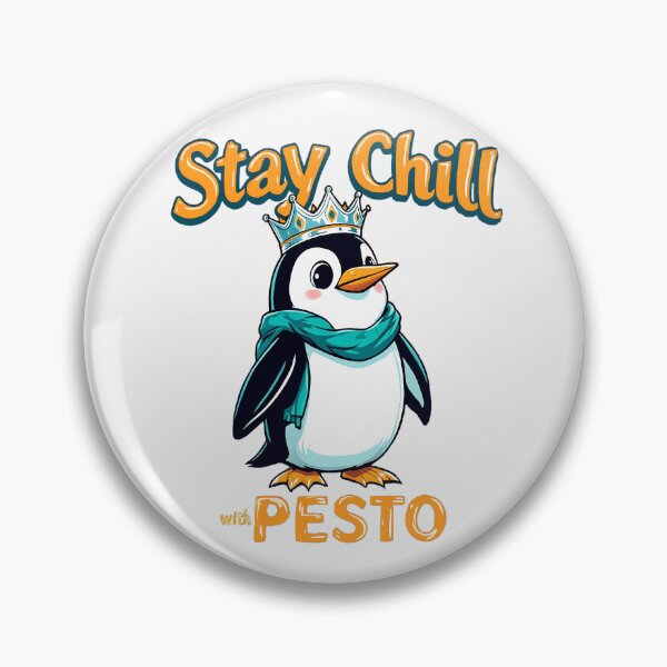 Item preview, Pesto the Penguin - Stay Chill with Pesto. Penguin chick. Lovably large penguin. designed and sold by bubblylive.