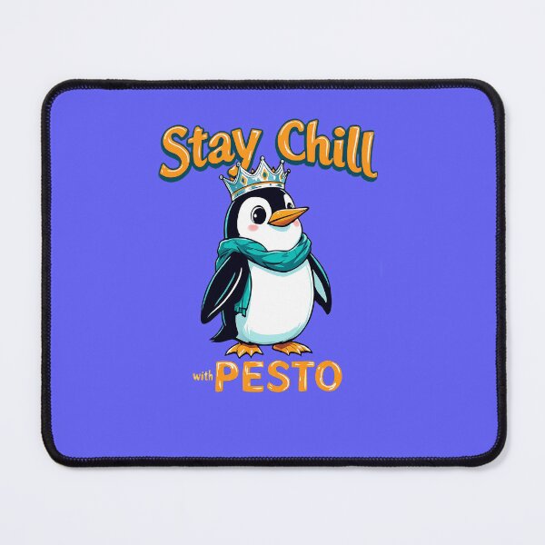 Item preview, Pesto the Penguin - Stay Chill with Pesto. Penguin chick. Lovably large penguin. designed and sold by bubblylive.