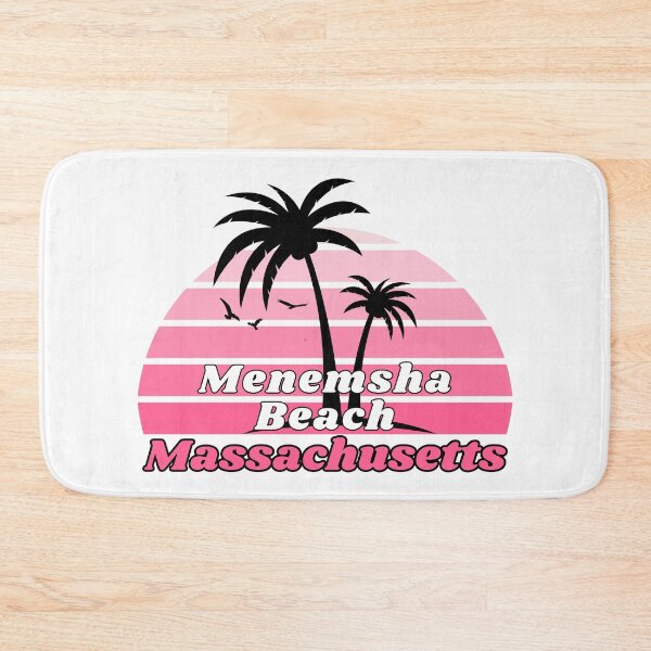 Item preview, Retro Menemsha Beach Massachusetts Palm Tree at Sunset Souvenirs designed and sold by karmdaf.