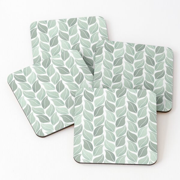 Item preview, Simple green leaves pattern 18 designed and sold by artlovepassion.