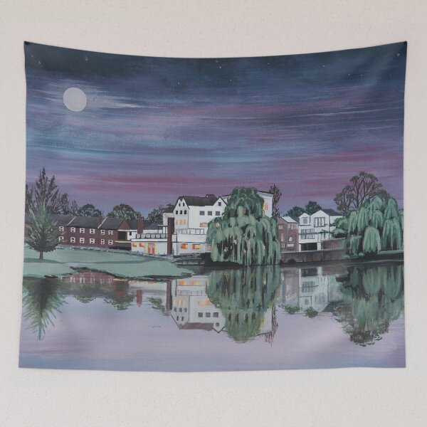 Item preview, Sudbury Mill Hotel in Moonlight Painting. designed and sold by Tom Crittenden.