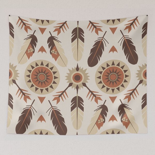 Item preview, Native American Tribal Motifs Seamless Pattern designed and sold by Dshoppin.