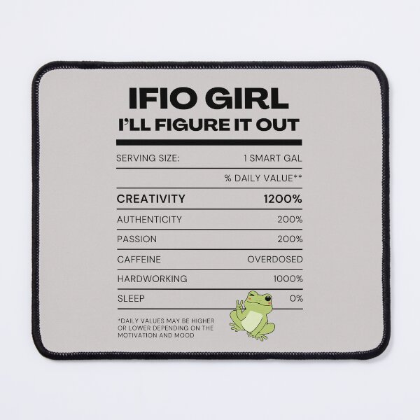 Item preview, Nutritional Label for IFIO girl - I'll Figure It Out designed and sold by IFIOgirl.