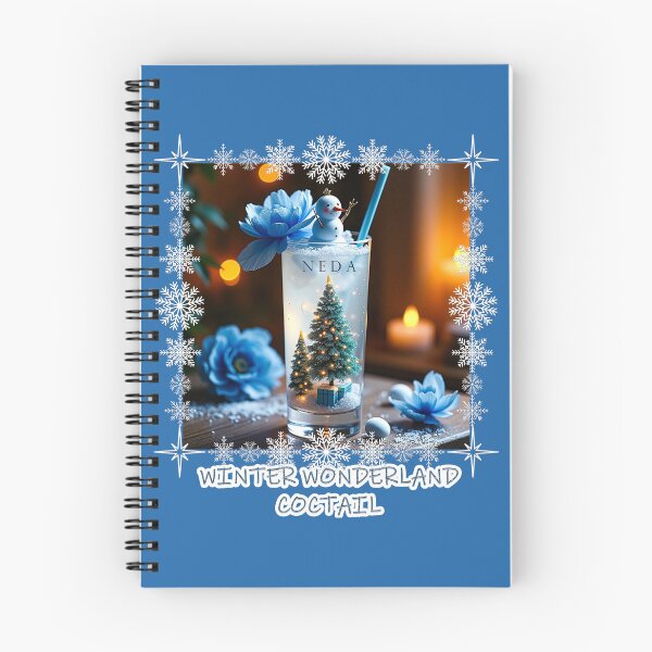 Item preview, Winter wonderland drink with frosted snowman and glowing Christmas tree designed and sold by MilicaT.