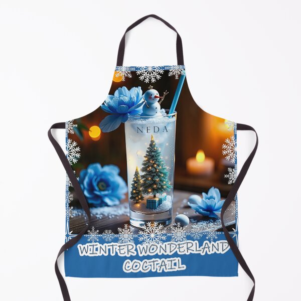 Item preview, Winter wonderland drink with frosted snowman and glowing Christmas tree designed and sold by MilicaT.