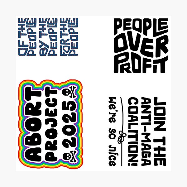 Item preview, Anti Maga Sticker Pack designed and sold by Unhinged Heather.