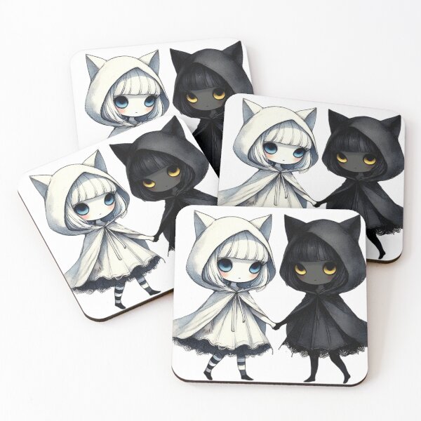 Item preview, white cat and black cat type1 designed and sold by II0FU5.