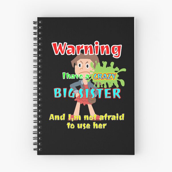 Item preview, Warning Crazy Big Sister Dark Hair designed and sold by Aurorapod.