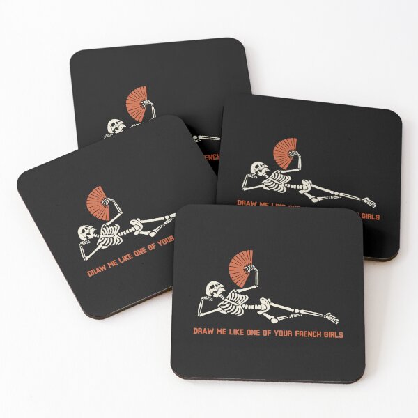 Item preview, Funny Skeleton Art - French Girls Halloween Design designed and sold by HauntingWaves.