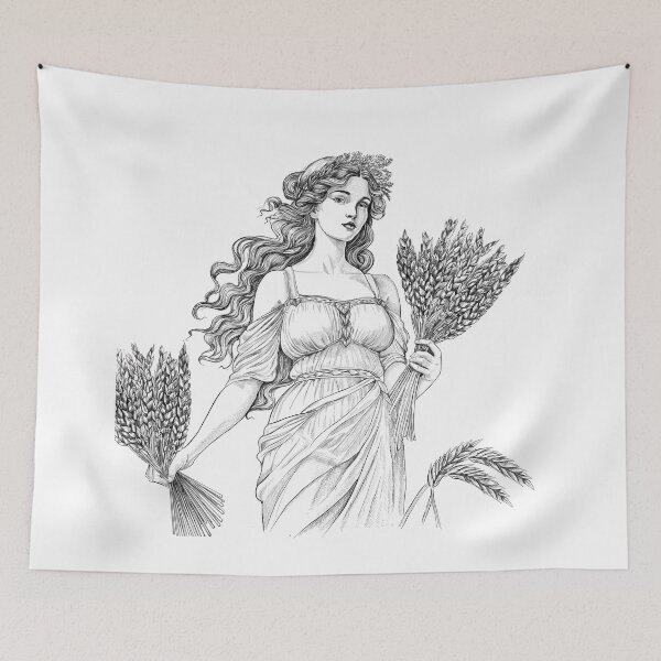 Item preview, A Lammas Goddess Celebrating the first harvest and bountiful abundance of grain designed and sold by TraceyEvansArt.