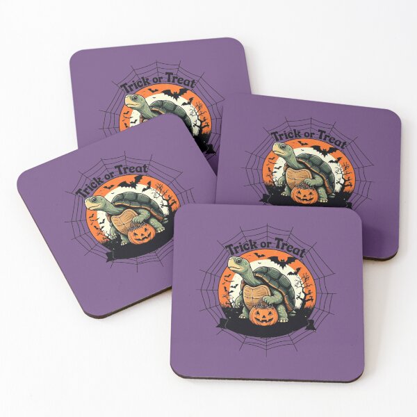 Item preview, Cartoon Turtle in Costume with Jack-o-Lantern Treat Bag – Trick or Treat Halloween Art designed and sold by Claw Prod Co.