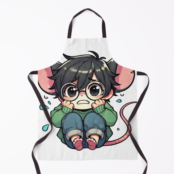 Item preview, Kawaii Shy Mouse in Panic Cute Anime Art designed and sold by kylmllr101684.