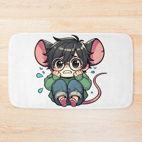 Item preview, Kawaii Shy Mouse in Panic Cute Anime Art designed and sold by kylmllr101684.