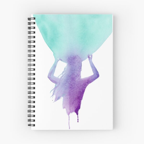 Item preview, Surfer Girl Heading Out, Surf Art, Surfboard in Purple and Blue designed and sold by coraeklund.