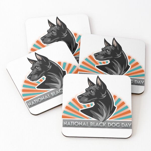 Item preview, Sticker T-Shirt Design Trending: National Black Dog Day designed and sold by ForeverPrintsOK.
