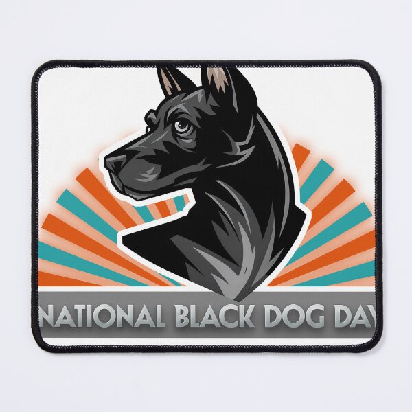 Item preview, Sticker T-Shirt Design Trending: National Black Dog Day designed and sold by ForeverPrintsOK.