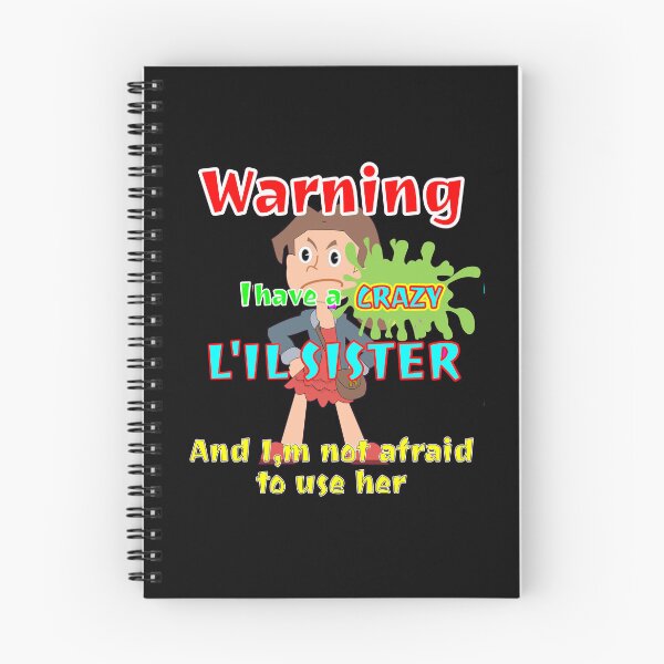 Item preview, Warning Crazy Little Sister Dark Hair designed and sold by Aurorapod.