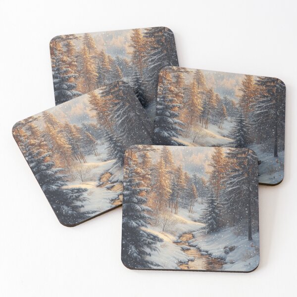 Item preview, River flowing through the valley in the snowy mountains. designed and sold by MargaretWiktor.