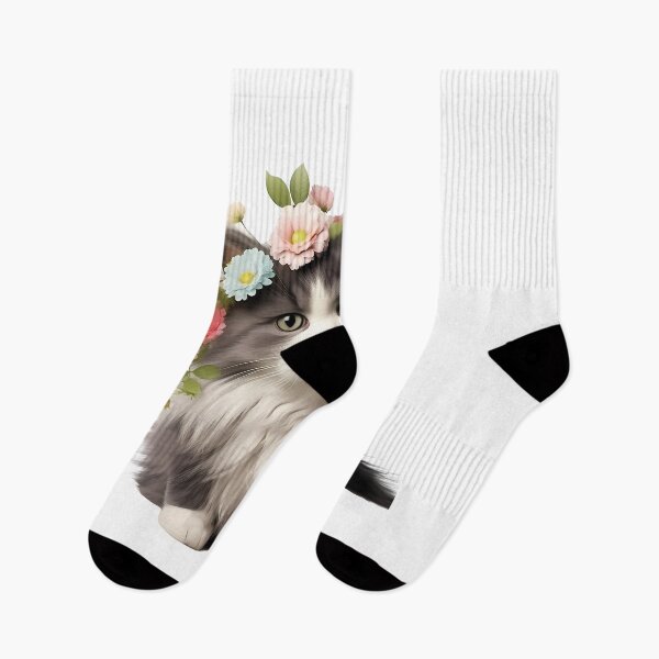 Item preview, Cute Cat with Flower Crown designed and sold by mando24895.