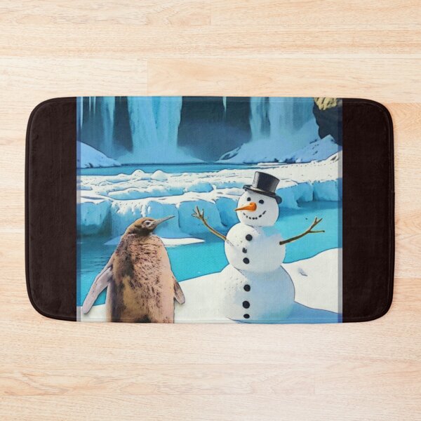 Item preview, PESTO PENGUIN VISITS SNOWMAN VINTAGE PHOTO  designed and sold by Arts4U.