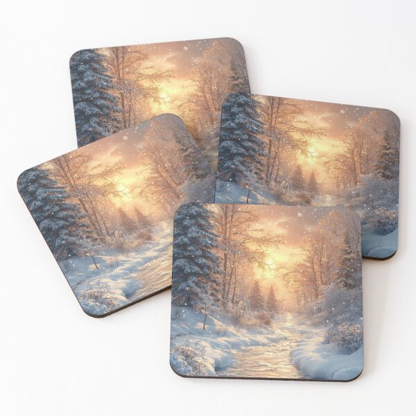 Item preview, River flowing through the valley in the snowy mountains. designed and sold by MargaretWiktor.