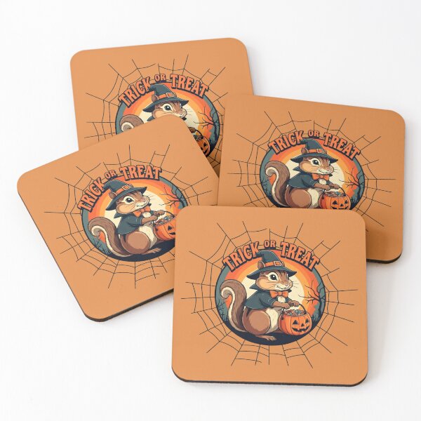 Item preview, Trick or Treat Cartoon Chipmunk in Costume with Jack-o-Lantern Bag – Halloween Design designed and sold by Claw Prod Co.
