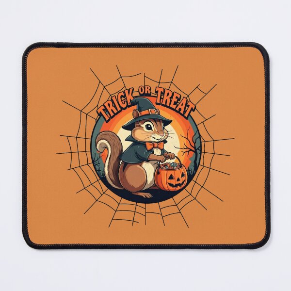 Item preview, Trick or Treat Cartoon Chipmunk in Costume with Jack-o-Lantern Bag – Halloween Design designed and sold by Claw Prod Co.