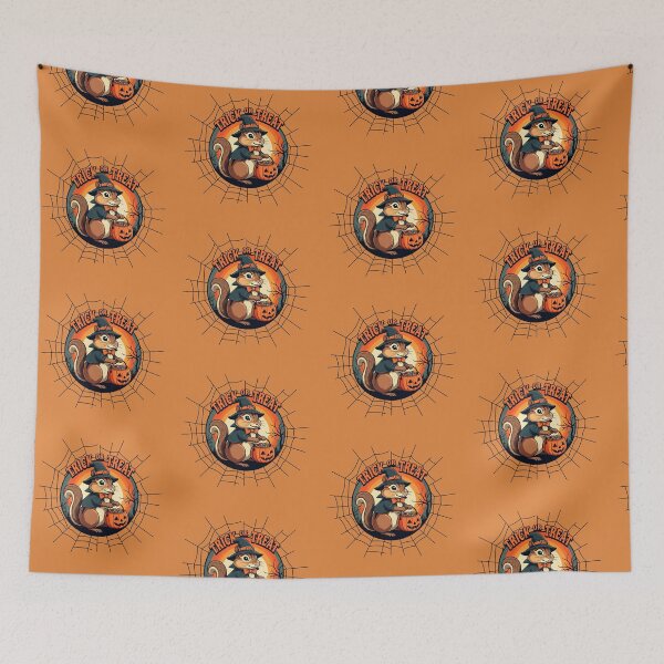 Item preview, Trick or Treat Cartoon Chipmunk in Costume with Jack-o-Lantern Bag – Halloween Design designed and sold by Claw Prod Co.