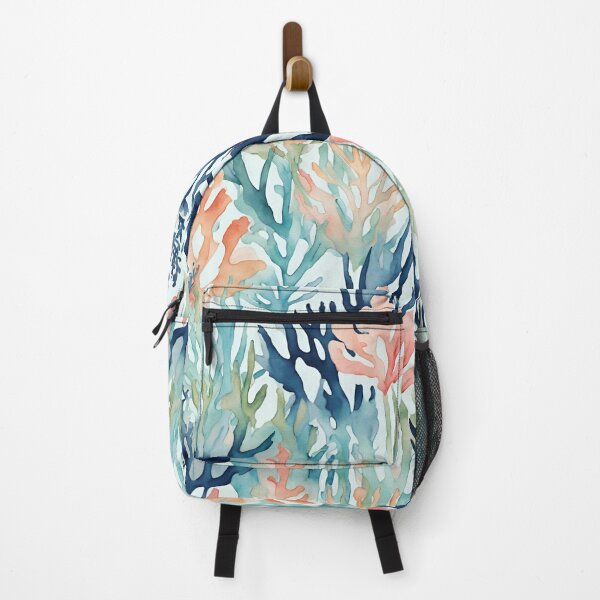 Item preview, Blue Teal Orange Coral Reef Beach Coastal Ocean designed and sold by SeaStarAlex.
