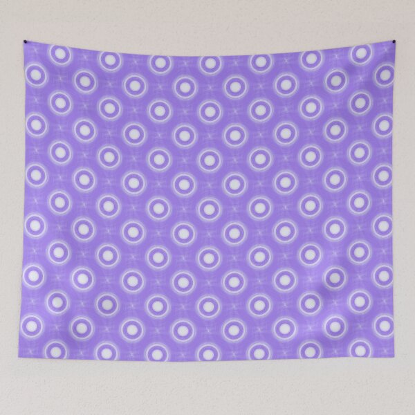 Item preview, White Ring Light Pattern on Pastel Purple designed and sold by Artistestella.