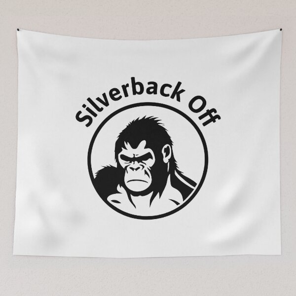 Item preview, Silverback Off! Funny Gorilla Black designed and sold by PMCreative.