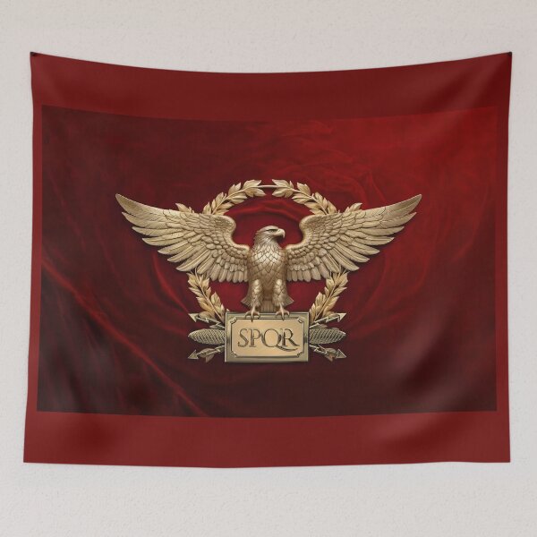 Item preview, Gold Roman Imperial Eagle - SPQR Special Edition II over Red Velvet designed and sold by Serge Averbukh Art Studio.