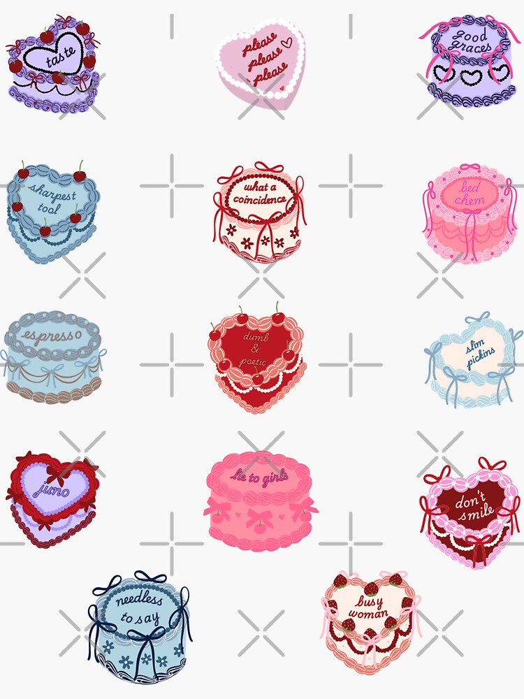 short n sweet cake pack mini stickers | Sticker