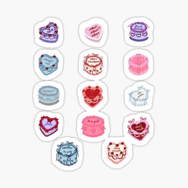 Item preview, short n sweet cake pack mini stickers designed and sold by hannahjbeck.