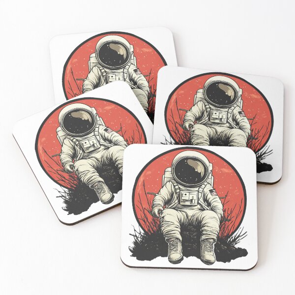 Item preview, Astronaut on Red Planet Illustration designed and sold by BeUniqueCo.