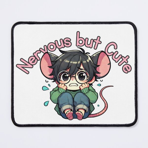 Item preview, Adorably Shy Mouse with Glasses in Panic Mode designed and sold by kylmllr101684.