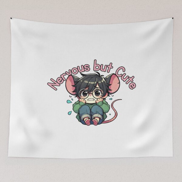 Item preview, Adorably Shy Mouse with Glasses in Panic Mode designed and sold by kylmllr101684.